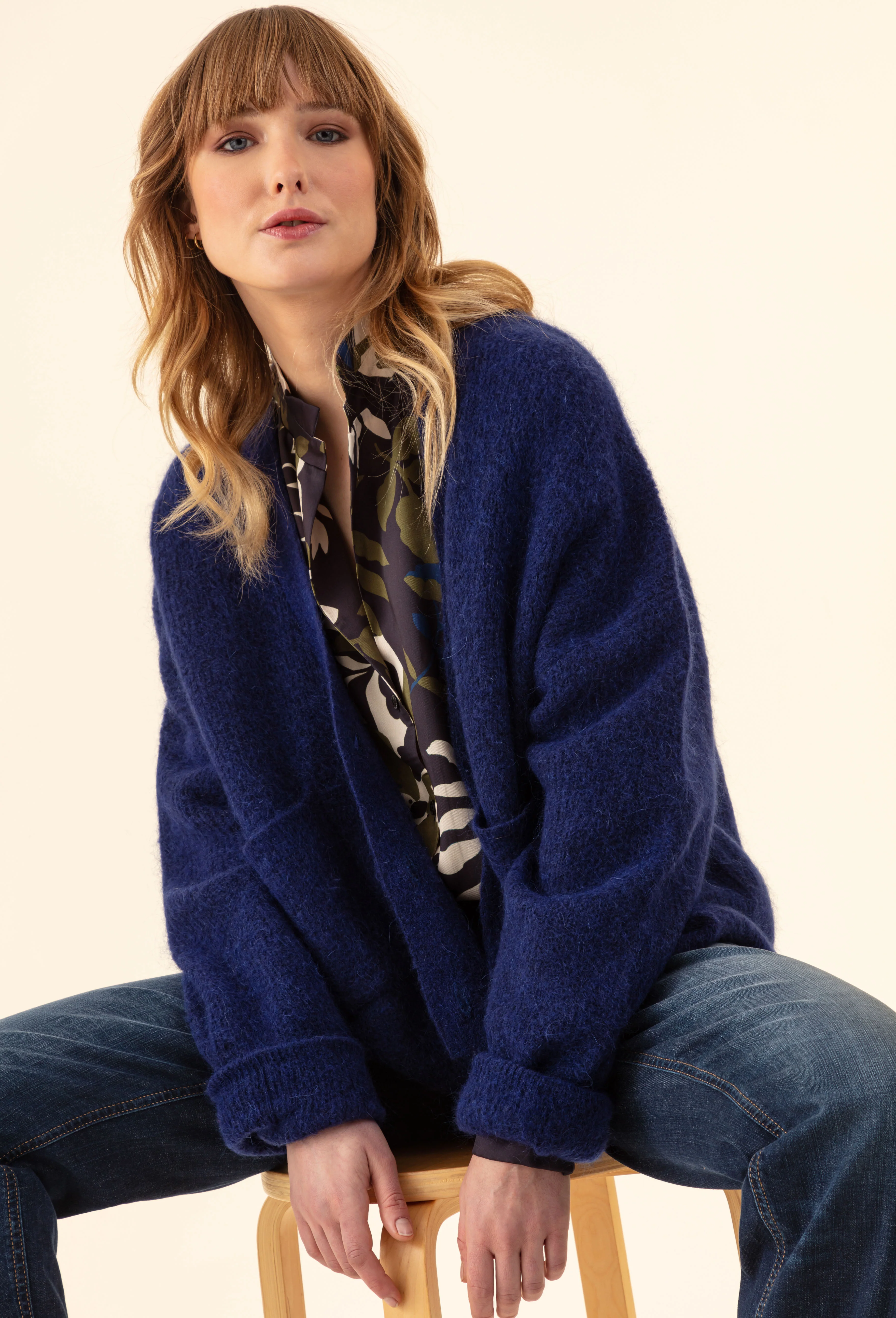 Gilet Bonnie marine 66% laine
