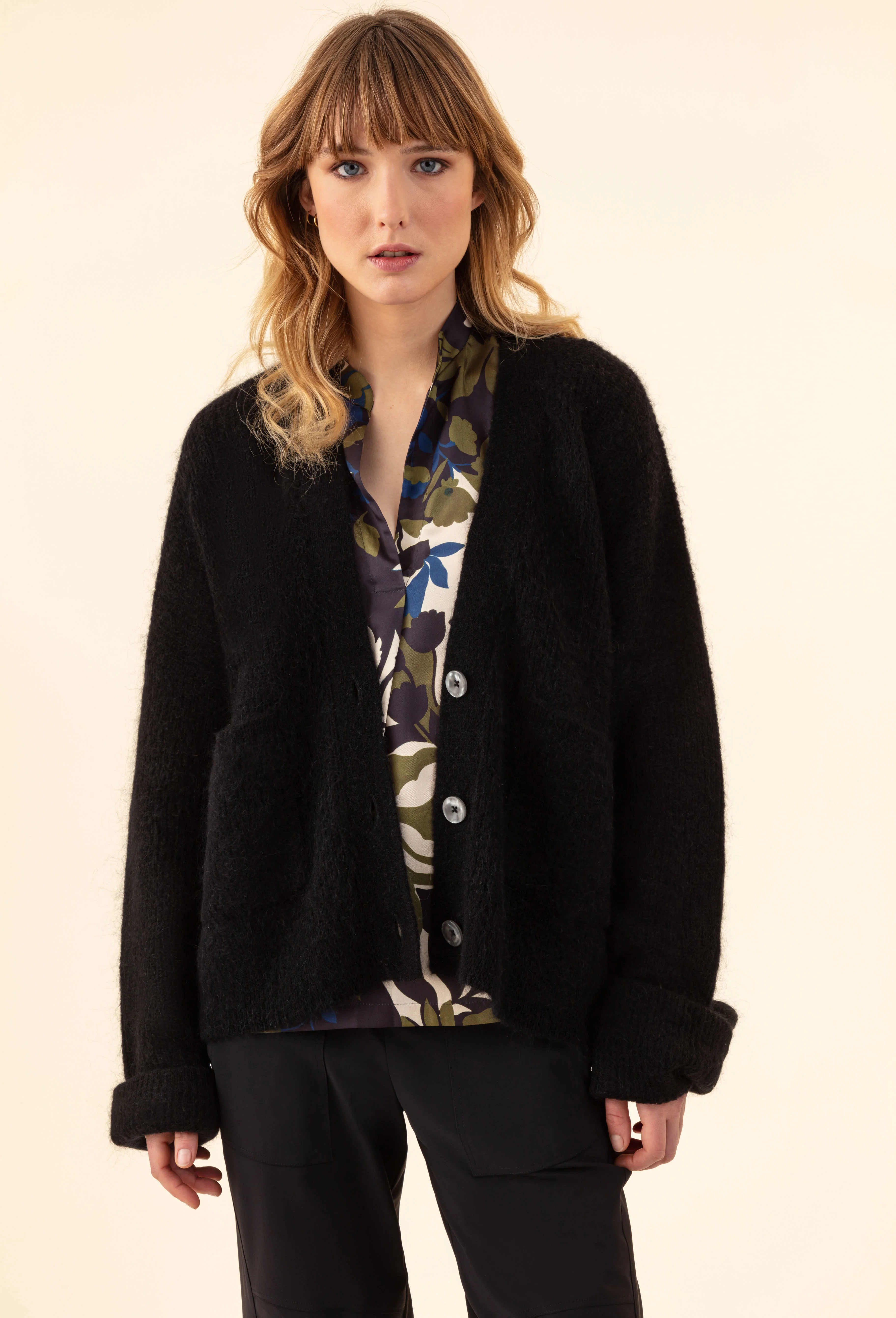 Gilet Bonnie noir 66% laine